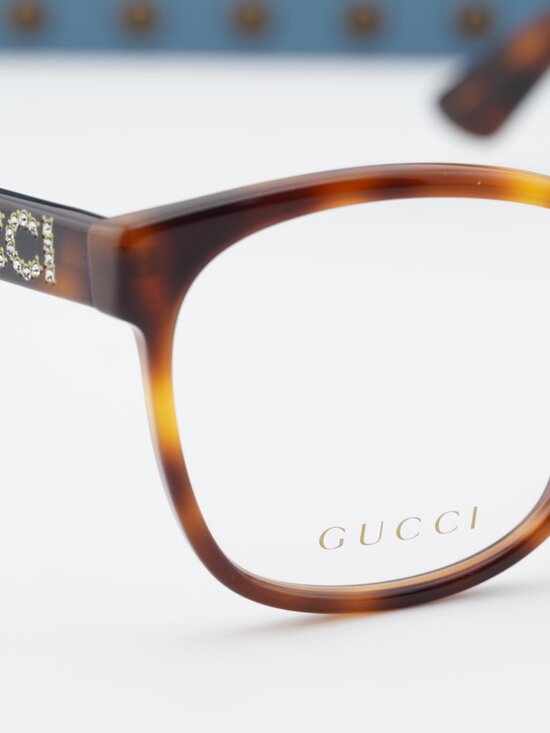 Gucci GG0421O 002 Cat Eye Eyeglasses 55mm - Havana